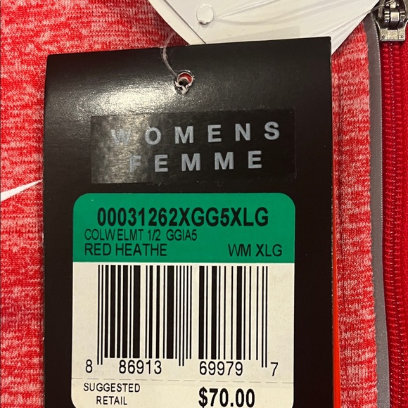 NWT XL Nike Heather Red Georgia Bulldogs Quarter-Zip Pullover LL33 - Picture 5 of 8